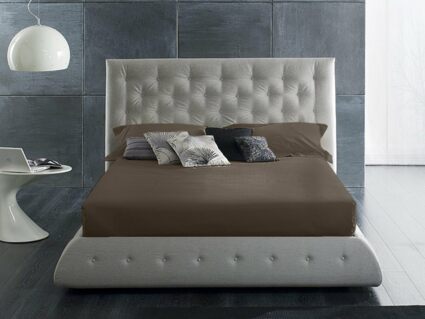 Простыня Primavelle на резинке Satin Luxe (какао) 448