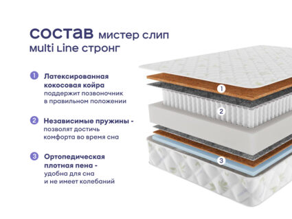 Кровать Димакс Джеффер с п/м + матрас Мистер Слип Multi Line Стронг 1472