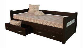 Кровать для мальчиков DreamLine Тахта с выкатными ящиками (ясень)